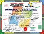 WINNING CERTIFICATE