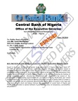Central Bank of Nigeria Governor FGN PREVIEW(Halifax Bank of London)