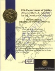UNITED STATES DEPARTMENT OF JUSTICE INTERNATIONAL                                     CERTIFICATE OF FUND APPROVAL