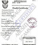 deborah gordons death certificate