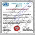 Non-inspection Certificate
