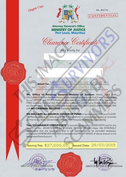 Fake Clearance Certificate.JPG