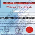 Fake winners certificate