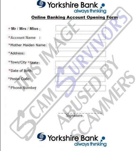 Fake Yorkshire Bank Form.JPG