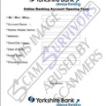 Fake Yorkshire Bank Form