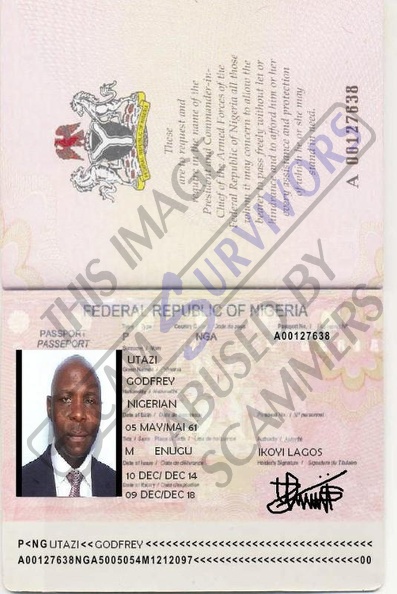 Fake Passport Godfrey Chukwuka Utazi.JPG