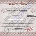 Fake Certificate of Recognition