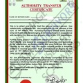Fake Authority Transfer Certificate