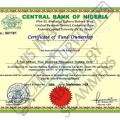 Fake Certificate of Fund Ownership