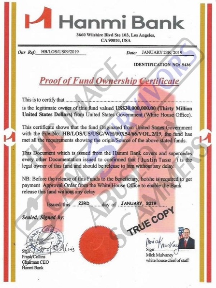 Fake Proof of Fund Ownership Certificate.JPG
