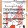 Fake Proof of Fund Ownership Certificate