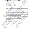 Fake Department of Financial Services Letter
