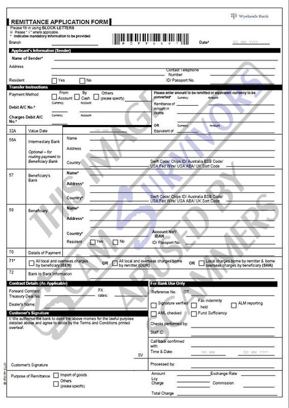 Fake Remittance Application form pg1.JPG