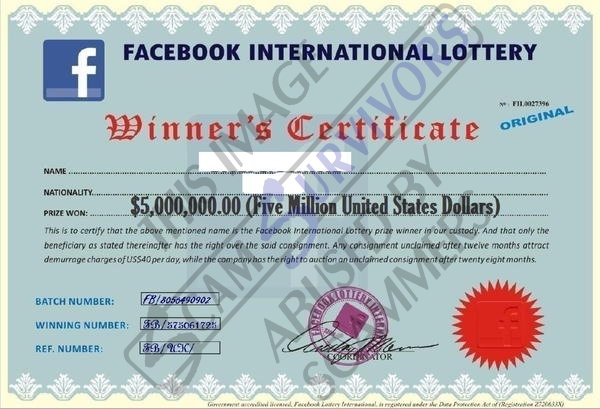 Fake Facebook Lottery Winners Certificate.JPG