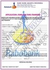 Fake Application Form for Fund Transfer