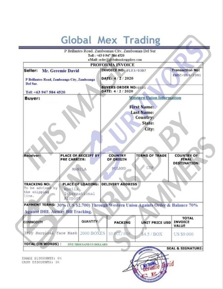 Fake Invoice Global Mex Trading.JPG