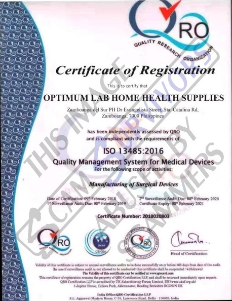 Fake Certificate of Registration Optimum Lab.JPG