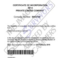 Fake Certificate of Incorporation