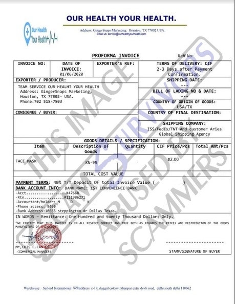 Fake Invoice Our Health Your Health.JPG