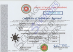 Fake Certificate of Approval