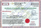 Fake Certificate of Irrevocable Payment