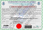 Fake Homeland Security Clearance Certificate