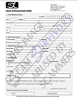 Fake loan application form