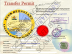 Fake Transfer Permit