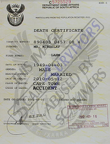 Fake Death Certificate