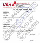 Fake UBA form
