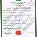 Fake Legal Clearance Certificate.PNG