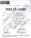 Fake Deed of Lodge Form