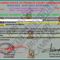 Fake Inheritance Certificate