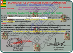 Fake Inheritance Certificate