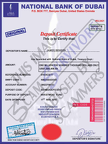 Fake deposit certificate