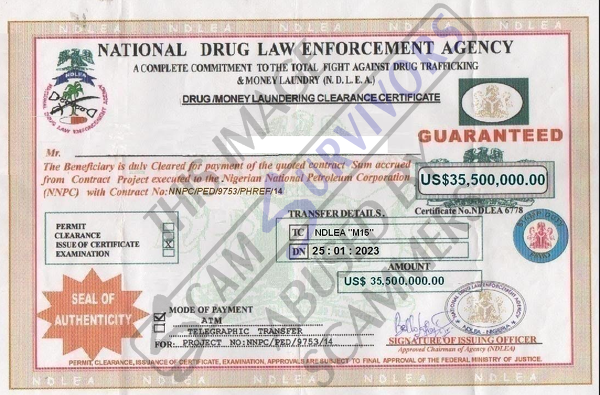 Fake Clearance Certificate.PNG