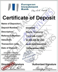 Fake Certificate of Deposit