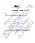 Fake Transfer form