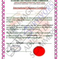 Fake International Clearance Certificate
