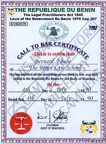 Fake Bar Certificate