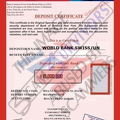 Fake Deposit Certificate