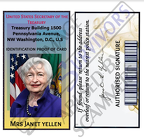 Fake ID Janet Yellen