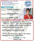 Fake ID Kristalina Georgieva