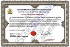 Fake Certificate of Ownership